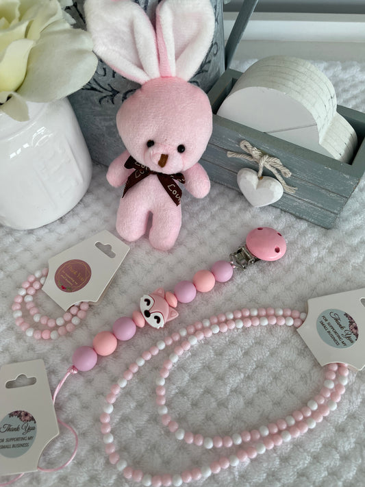 Reborn doll and child, bracelet, necklace, dummy clip & small teddy gift box